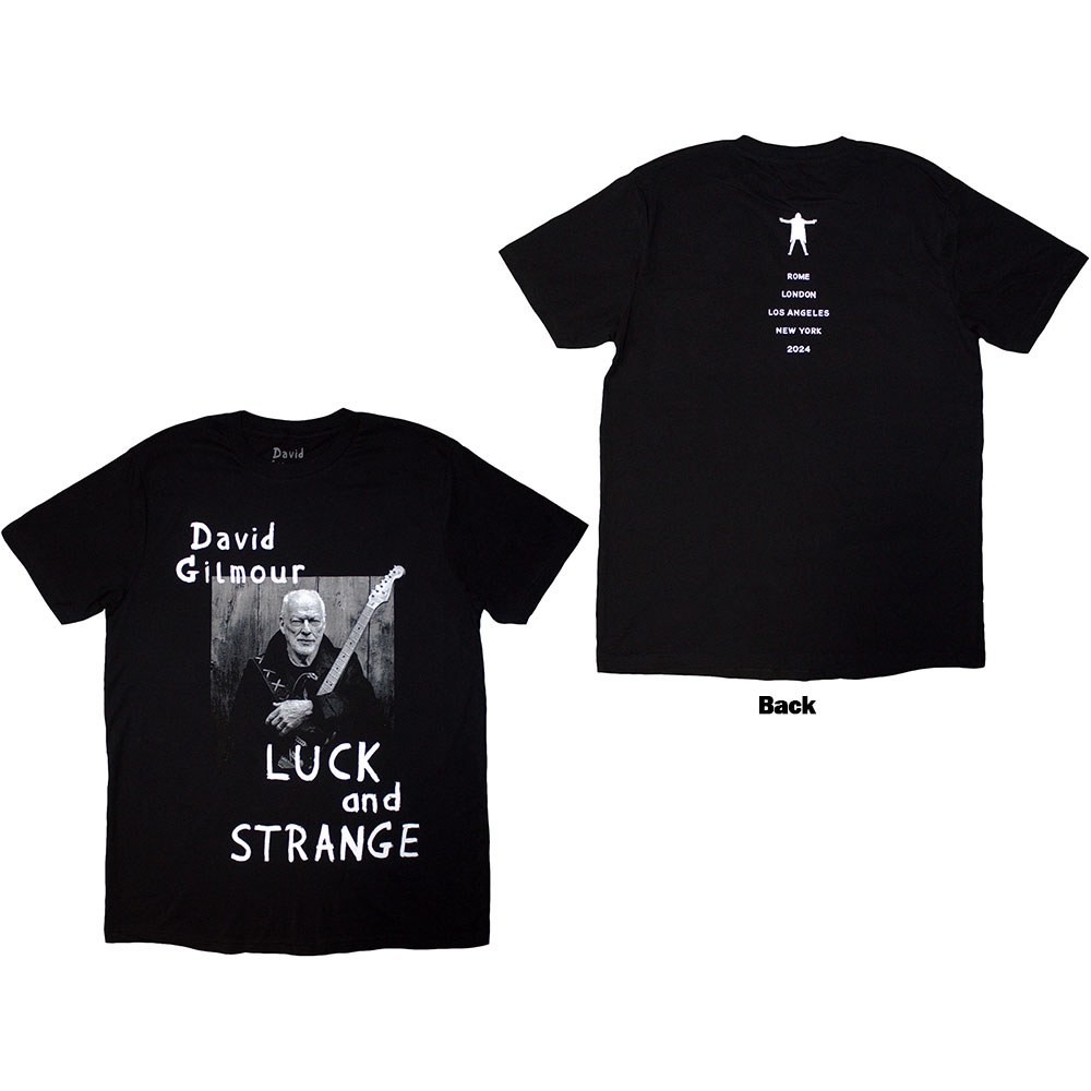 David Gilmour - Luck & Strange Portrait Heren Tshirt - Zwart